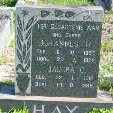 HAY Johannes H. 1897-1972 &amp; Jacoba C. 1912-1965