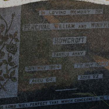 HOWCROFT Percival William -1954 &amp; Winifred -195?