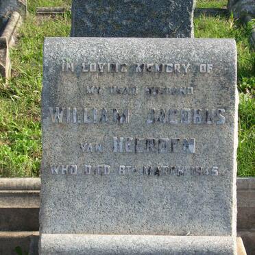 HEERDEN William Jacobus, van -1945 