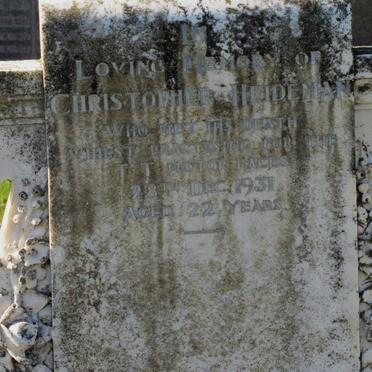 HEIDEMAN Christopher -1931