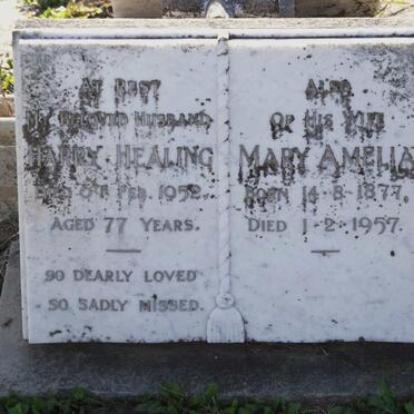 HEALING Harry -1952 &amp; Mary Amelia 1877-1957