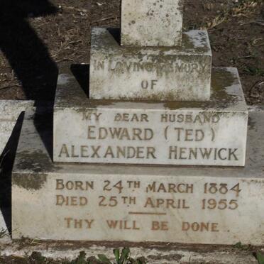 HENWICK Edward Alexander 1884-1955
