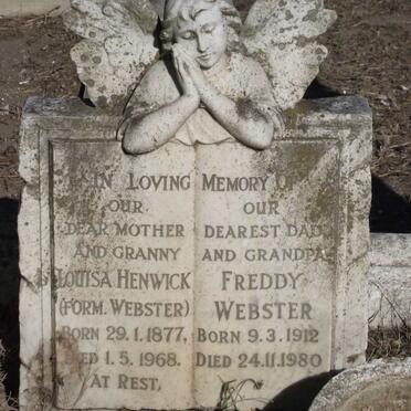 HENWICK Louisa formerly WEBSTER 1877-1968 :: WEBSTER Freddy 1912-1980 