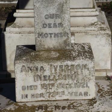 IVERSON Anna nee NELLSON -1921