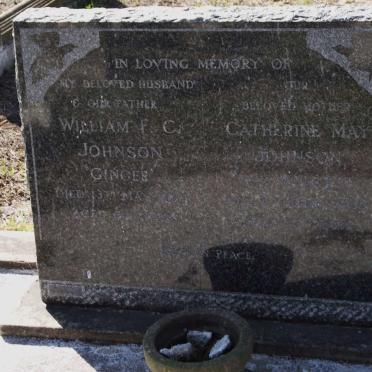 JOHNSON William F.C. -1957 &amp; Catherine May WALKER -1969