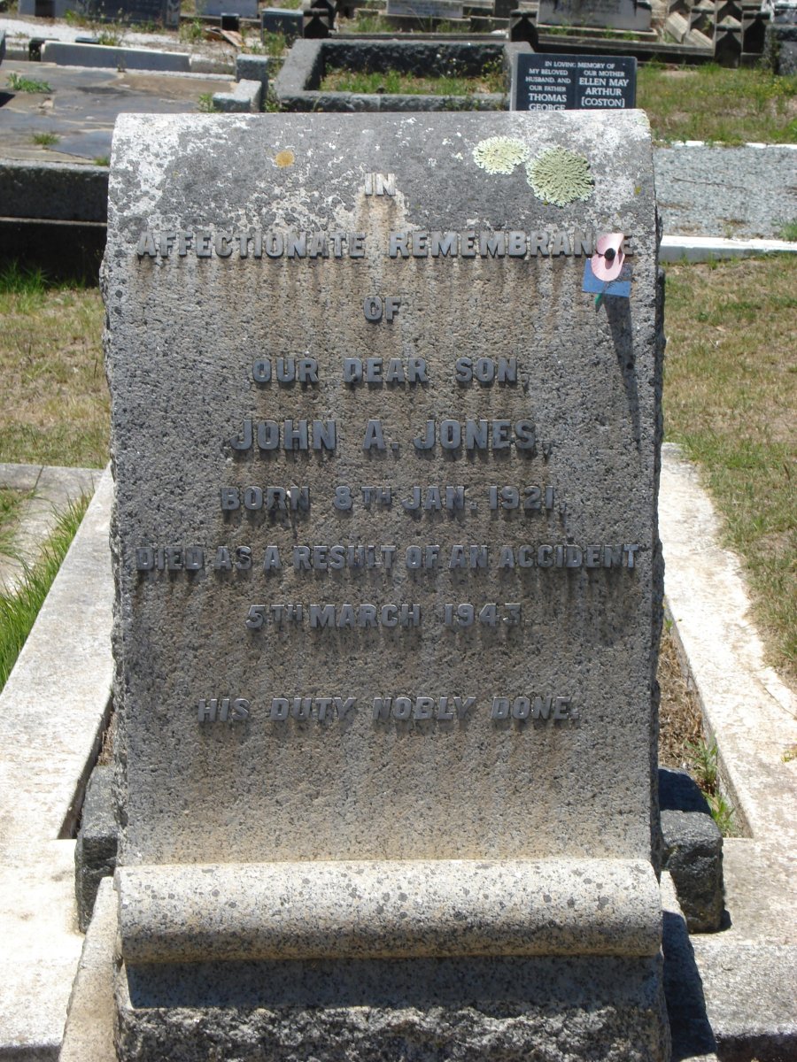 JONES John A. 1921-1943