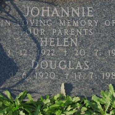 JOHANNIE Douglas 1920-1989 &amp; Helen 1922-1981