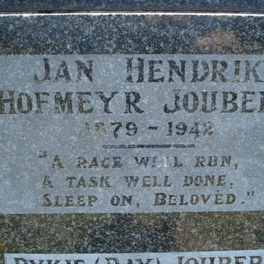 JOUBERT Jan Hendrik Hofmeyer 1879-1942