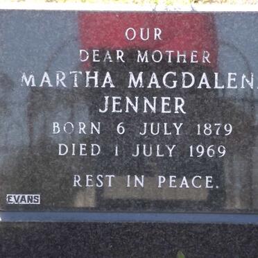 JENNER Martha Magdalena 1879-1969