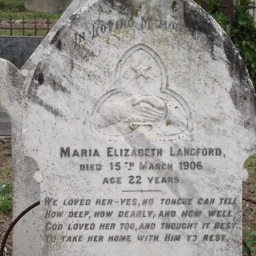 LANGFORD Maria Elizabeth -1906