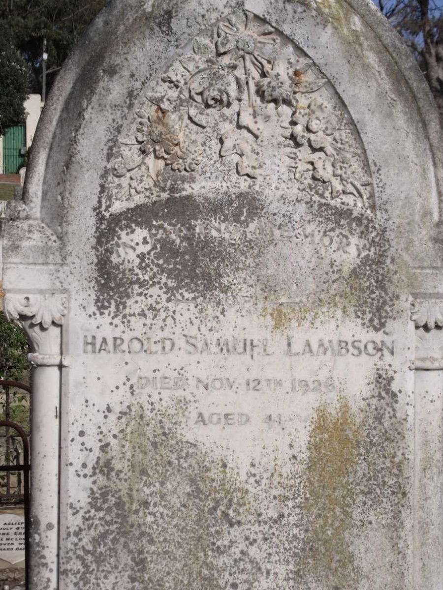 LAMBSON Harold Samuel -1926