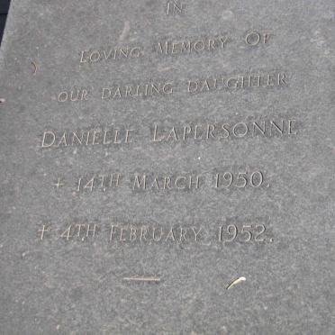 LAPERSONNE Danielle 1950-1952