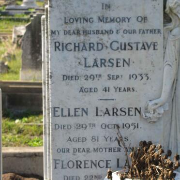 LARSEN Richard Gustave -1933 &amp; Ellen -1951 :: LARSEN Florence