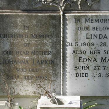 LARKIN Johanna -1953 :: LARKIN Linda 1909-1983 :: LARKIN Edna May 1911-1996
