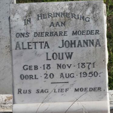 LOUW Aletta Johanna 1871-1950
