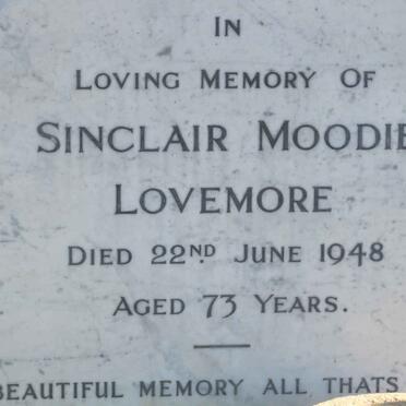 LOVEMORE Sinclair Moodie -1948