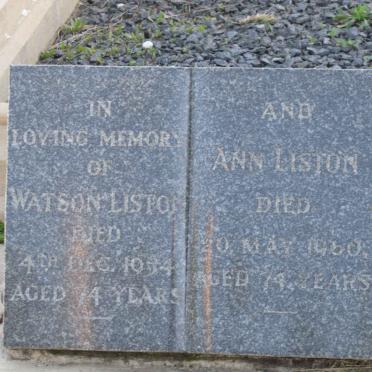 LISTON Watson -1954 &amp; Ann -1960