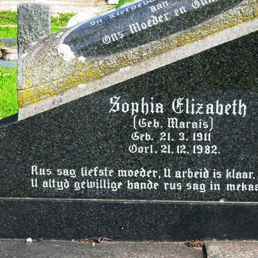LIEBACH Sophia Elizabeth nee MARAIS 1911-1982