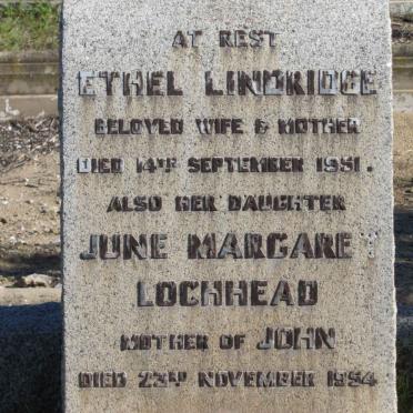 LINDRIDGE Ethel -1951 :: LOCHHEAD June Margaret -1954