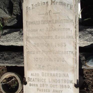 LINDSTROM Edward Hiram 1883-1915 &amp; Bernardina Beatrice 1889-1969