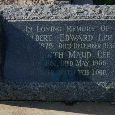 LEE Albert Edward 1875-1930 &amp; Edith Maud 1881-1966