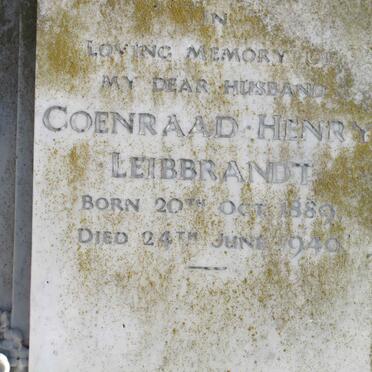 LEIBBRANDT Coenraad Henry 1889-1940
