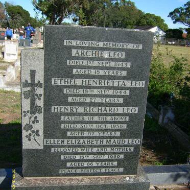 LEO Henry Richard -1956 &amp; Ellen Elizabeth Maud -1980 :: LEO Archie -1943 :: LEO Ethel Henrietta -1944