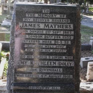 MATHERS James 1863-1932 &amp; Amy Kathleen RIVINHALL -1951