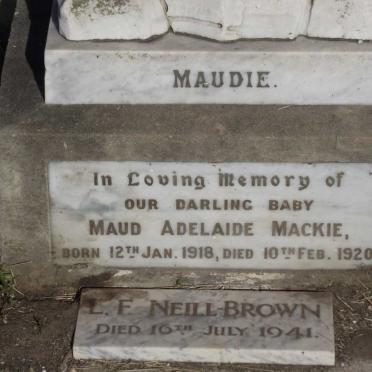 MACKIE Maud Adelaide 1918-192 :: NEILL-BROWN  L.F.-1941