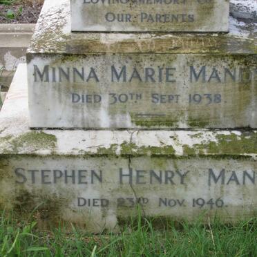 MANDY Stephen Henry -1946 &amp; Minna Marie -1938 