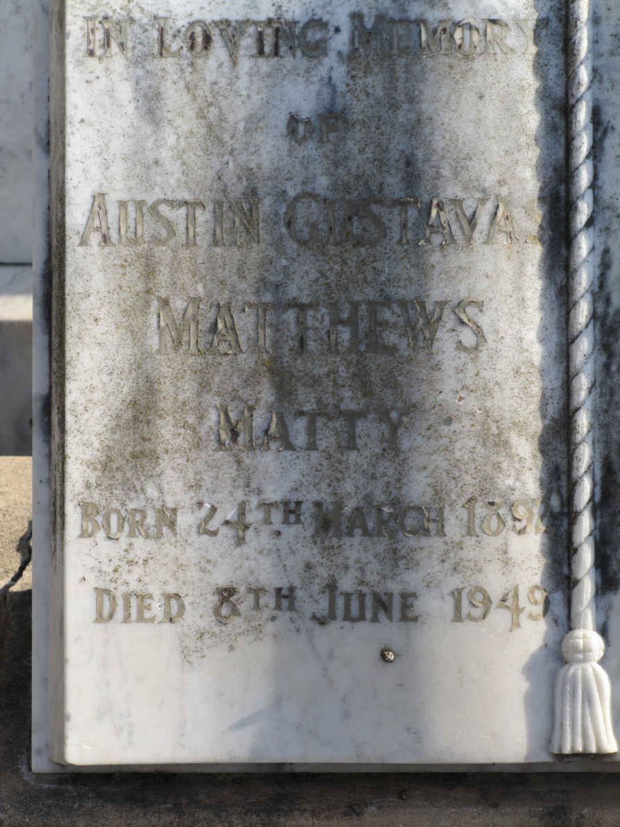 MATTHEWS Austin Gustavas 1892-1949