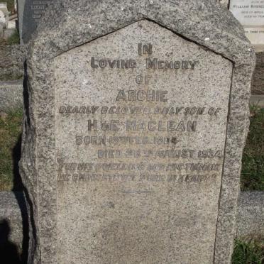 MACLEAN Archie 1904-1924
