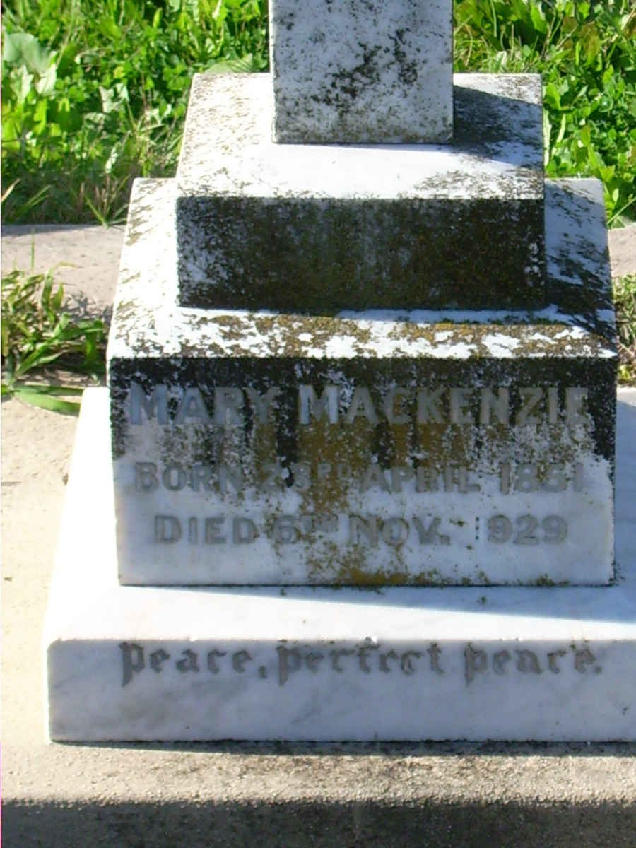 MACKENZIE Mary 1861-1929