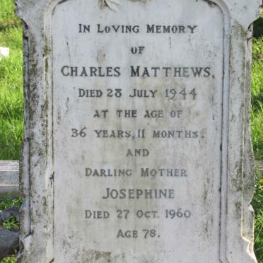 MATTHEWS Josephine -1960 :: MATTHEWS Charles -1944