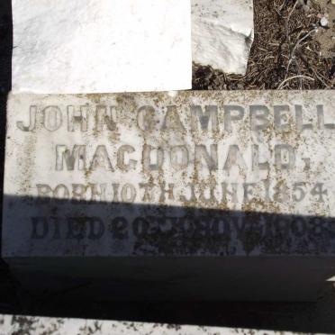 MACDONALD John Campbell 1854-1908