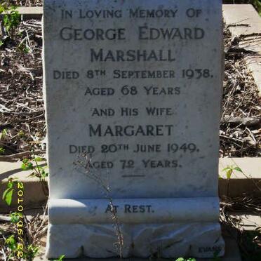 MARSHALL George Edward -1938 &amp; Margaret -1949