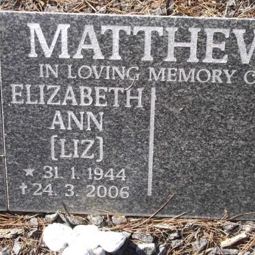 MATTHEW Elizabeth Ann 1944-2006