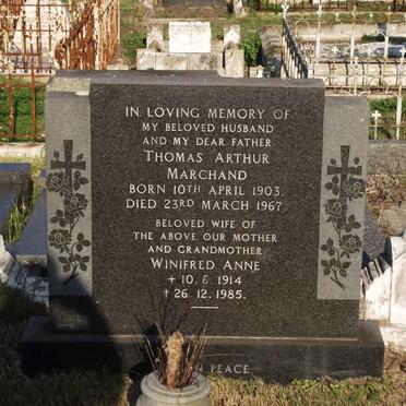 MARCHAND Thomas Arthur 1903-1967 &amp; Winifred Anne 1914-1985