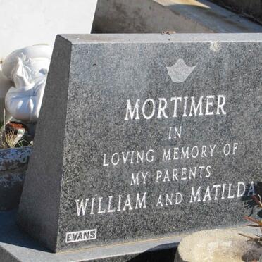 MORTIMER William &amp; Matilda