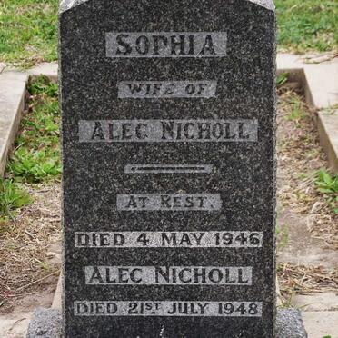 NICHOLL Alec -1848 &amp; Sophia -1946