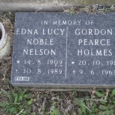 NELSON Edna Lucy Noble 1909-1989 :: HOLMES Gordon Pearce 1911-1963