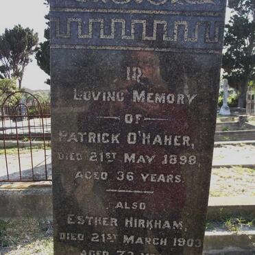 O'HAHER Patrick -1898 :: HIRKHAM Esther -1903
