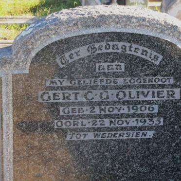 OLIVIER Gert C.G. 1906-1935