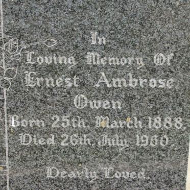 OWEN Ernest Ambrose 1888-1960