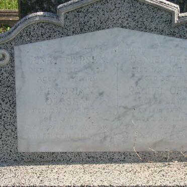 OERSEN Henry -1949 &amp; Hendrina -1966 :: OERSEN Daniel -19??  &amp; Rachel LEWIS -1945