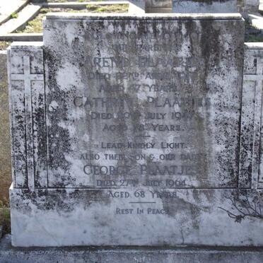 PLAATJES Arend -1917 &amp; Catherine -1947 :: PLAATJES George -1964