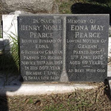 PEARCE Henry Noble -1964 &amp; Edna May -1974