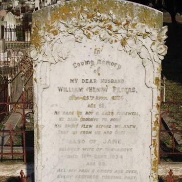 PETERS Willam Henry -1924 &amp; Jane -1934