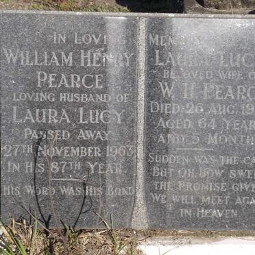 PEARCE William Henry -1963 &amp; Laura Lucy -1944