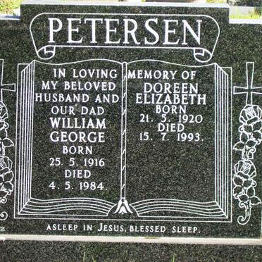 PETERSEN William George 1916-1984 &amp; Doreen Elizabeth 1920-1993